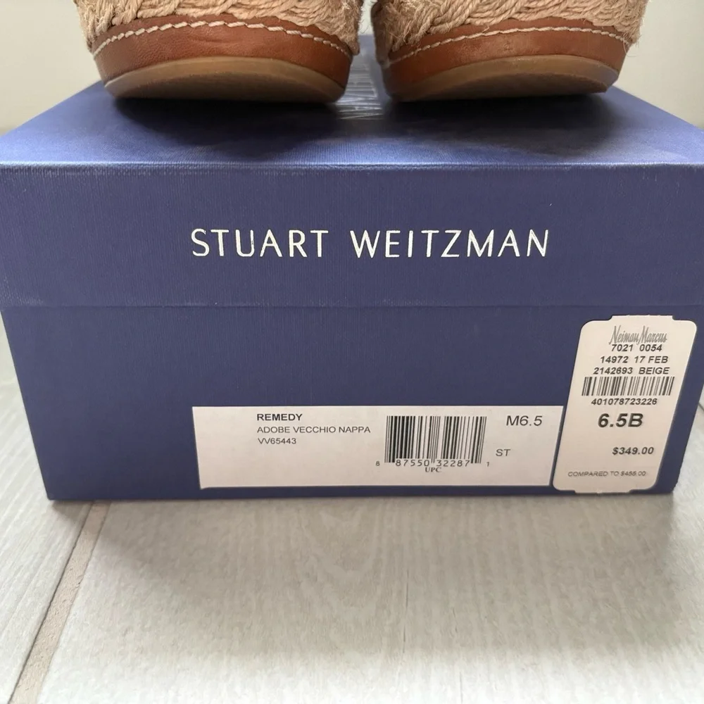 Stuart Weitzman Brown Woven Wedges - Picture 2 of 7